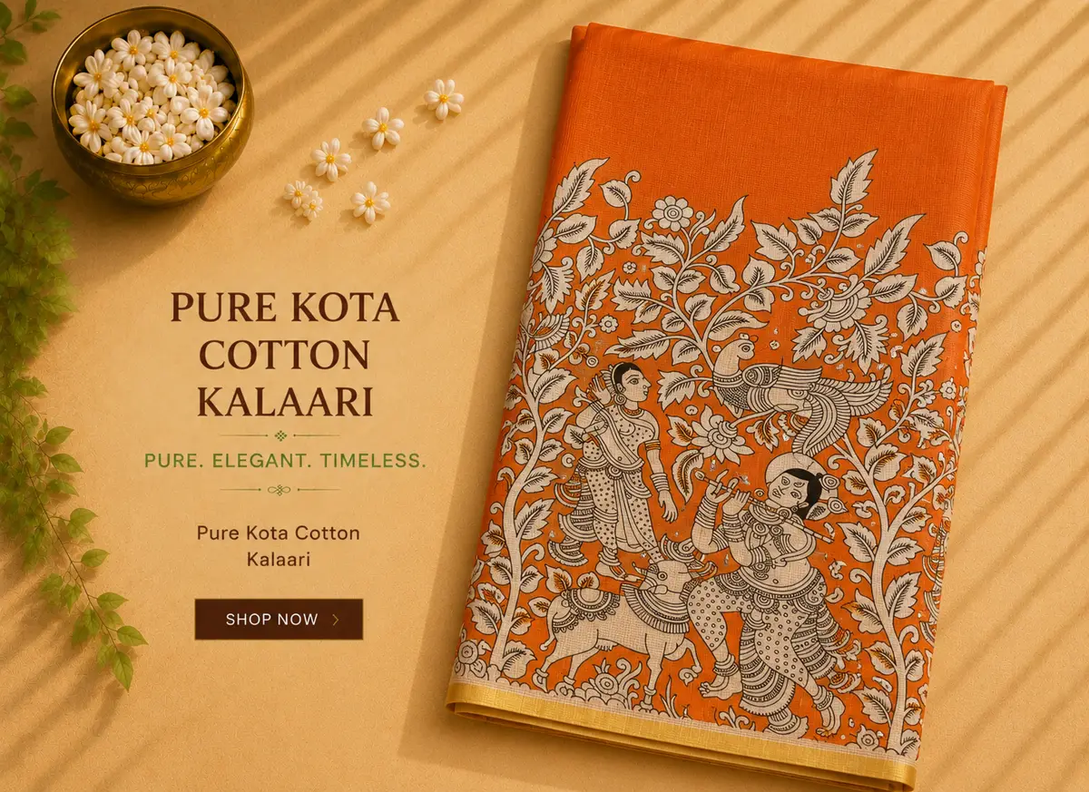 Pure Kota cotton Kalamkari