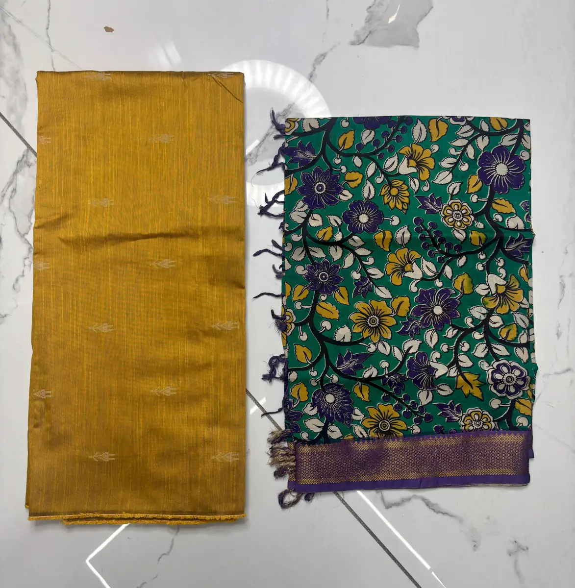 Handloom raw silk and  chennuri silk duppatta