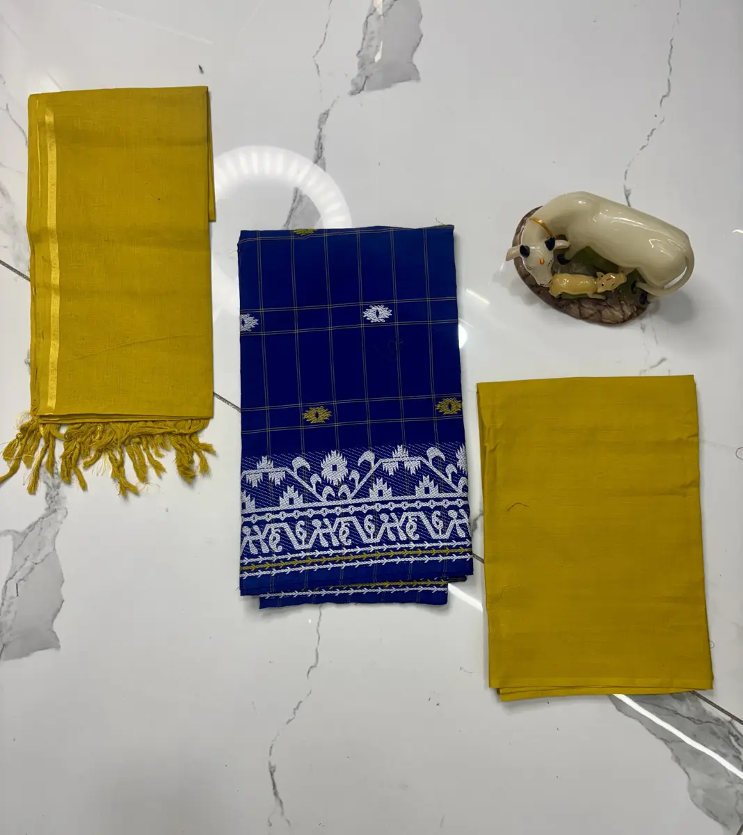 Handloom Jamdhani Cotton With Weaving buttis