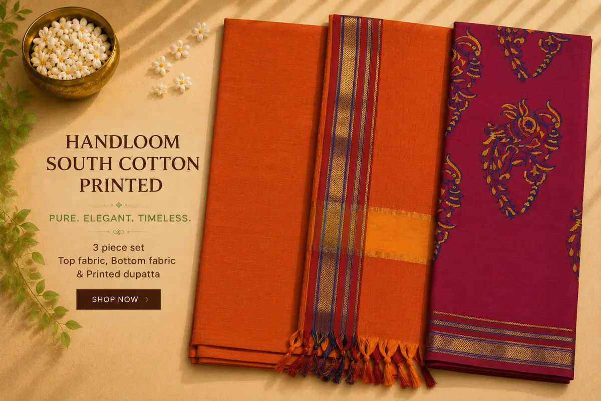 Handloom South cotton printed