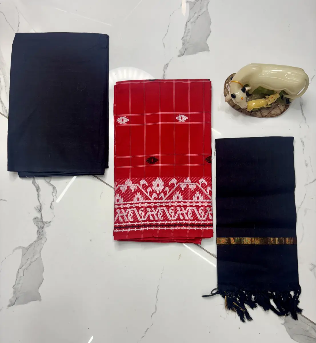 Handloom Jamdhani Cotton With Weaving buttis