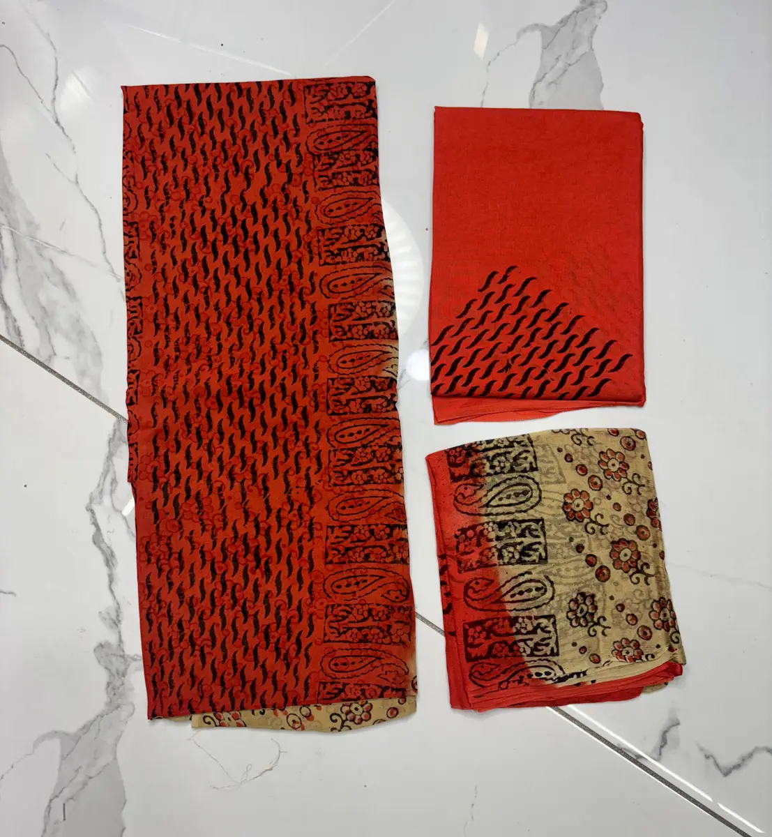 pure georgette block print