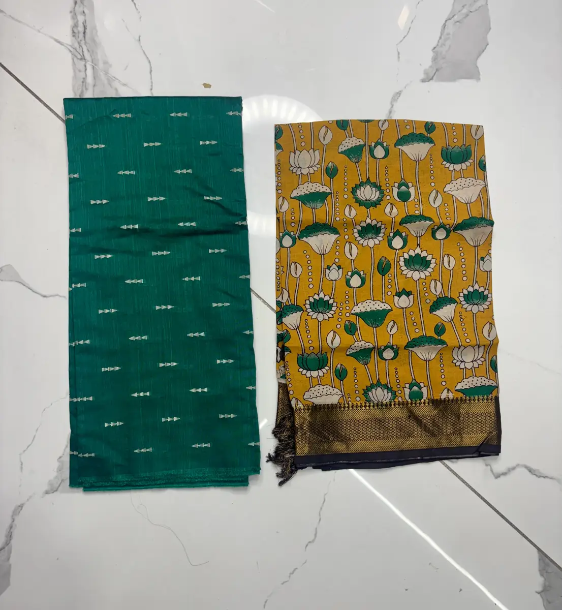 Handloom raw silk and chennuri silk Duppata