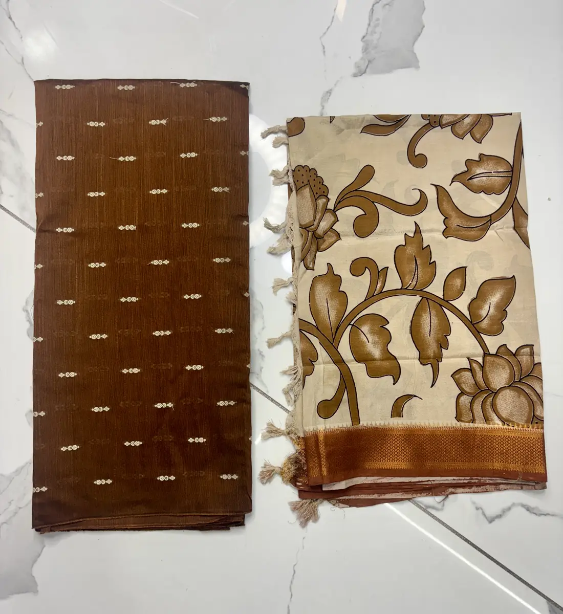 Handloom raw silk and  chennuri silk duppatta