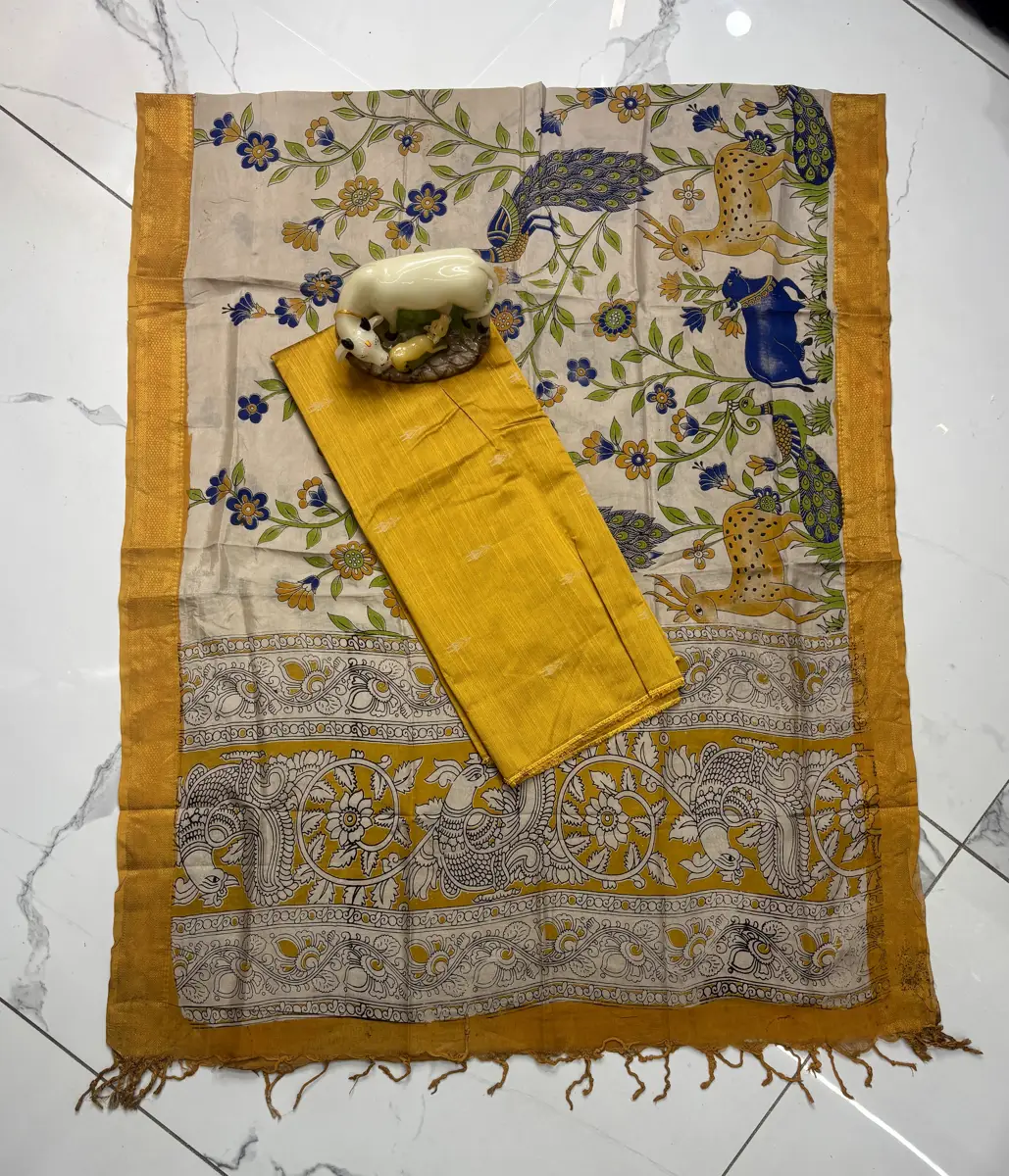 Handloom raw silk and  chennuri silk duppatta